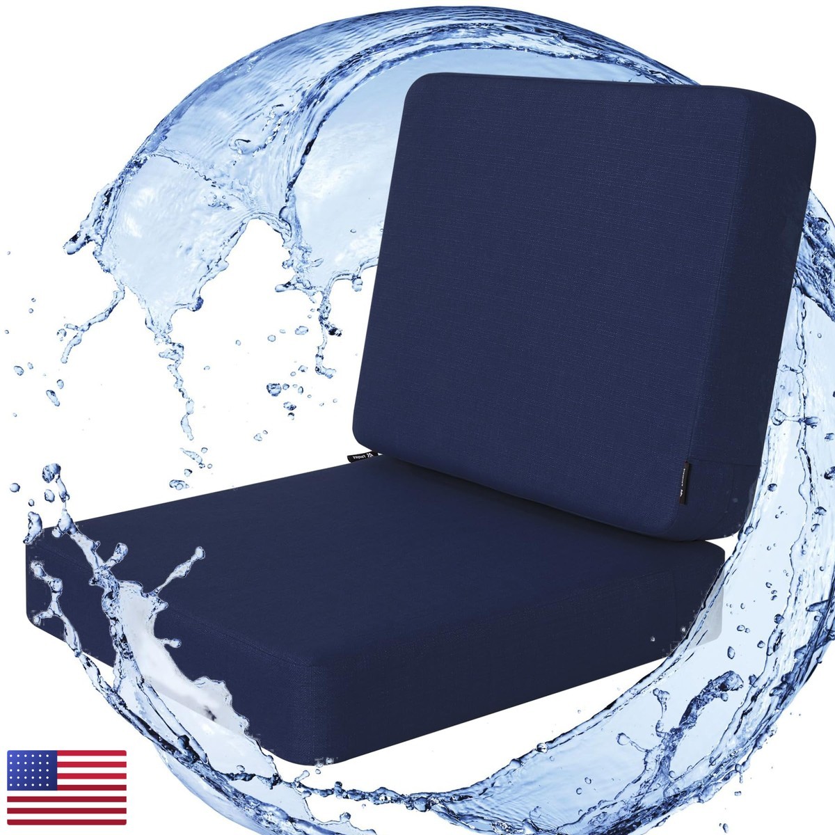 Favoyard Outdoor Deep Seat Cushion Set 22 x 22 Inch Blue