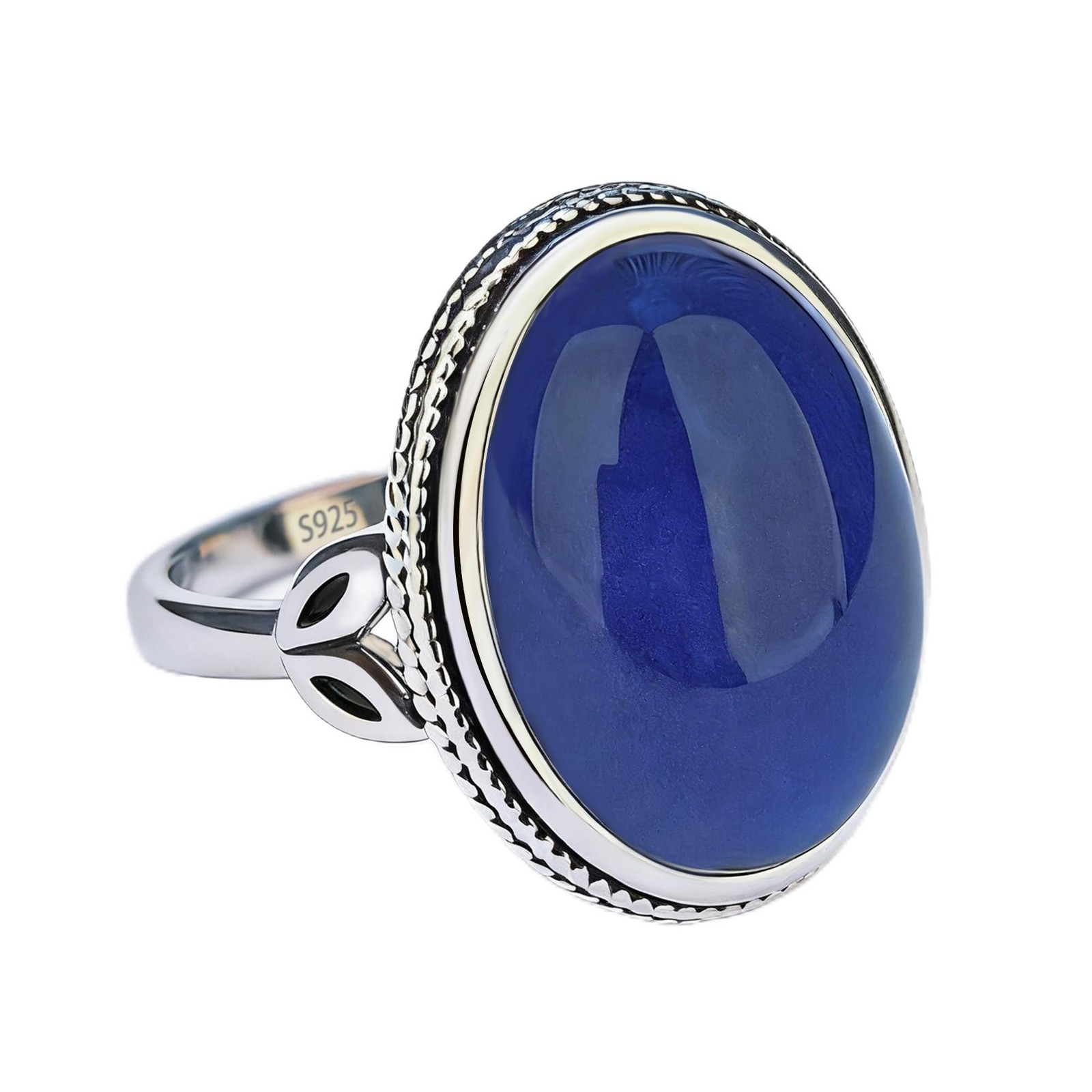 Mood Rings for Women |925 Sterling Silver Ring with 18mm Oval vintage mood ri...
