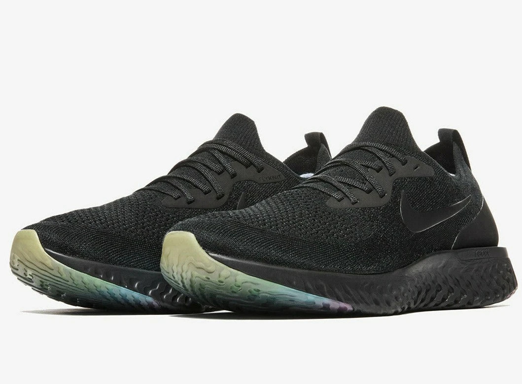 Nike Epic React Flyknit Be True Pride Black Pink AR3772-001 Womens 6.5 NEW