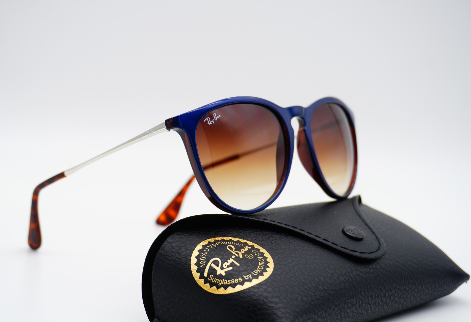 Ray-Ban Erika RB4171 Sunglasses Frame Blue Frame Brown Gradient 54mm UV