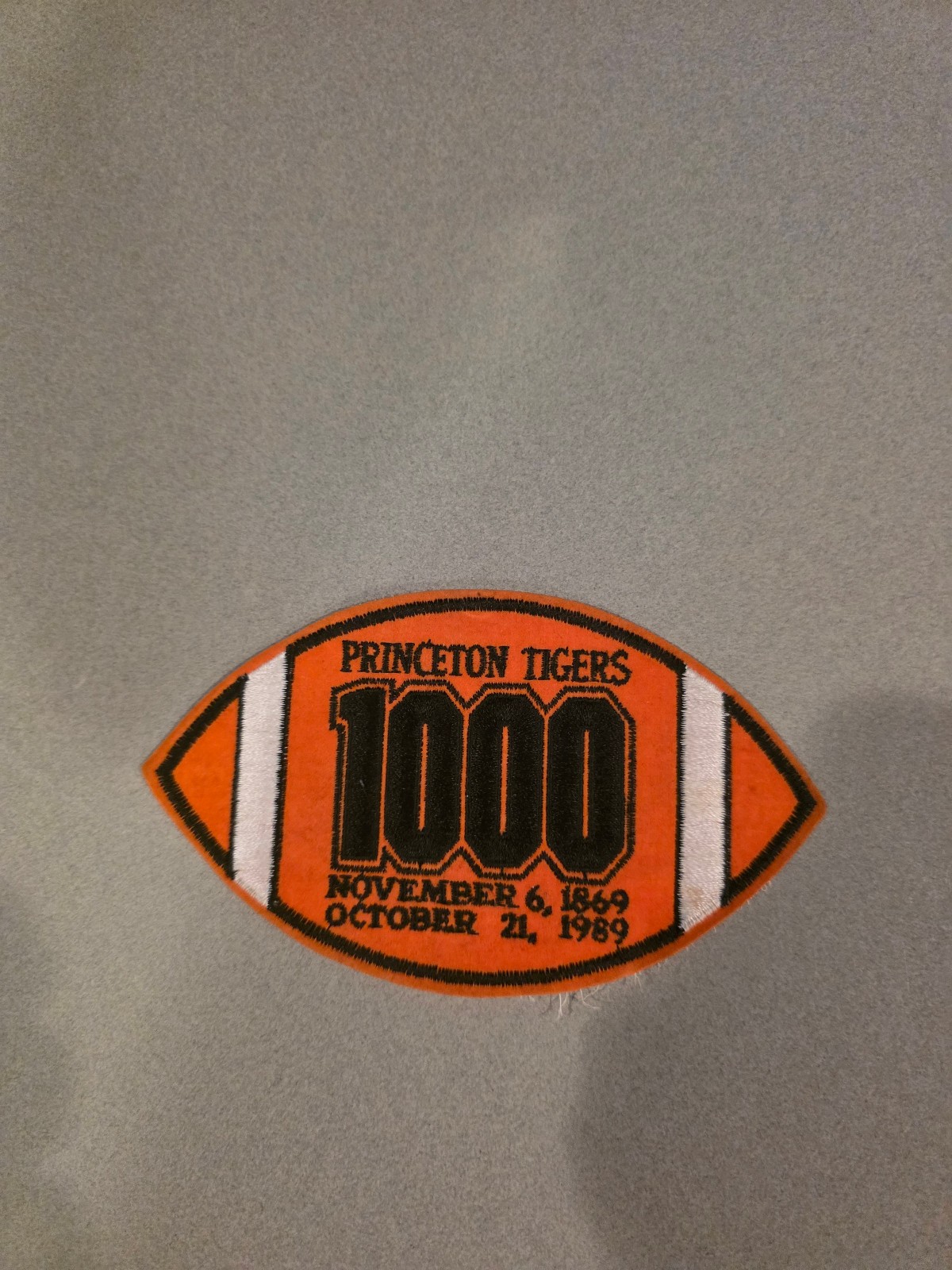 Very Rare Unique Vintage 1989 Princeton Tigers Football Patch-1000th Game-Ivy L. Very Rare Unique Vintage 1989 Princeton Tigers Football Patch-1000th Game-Ivy L.