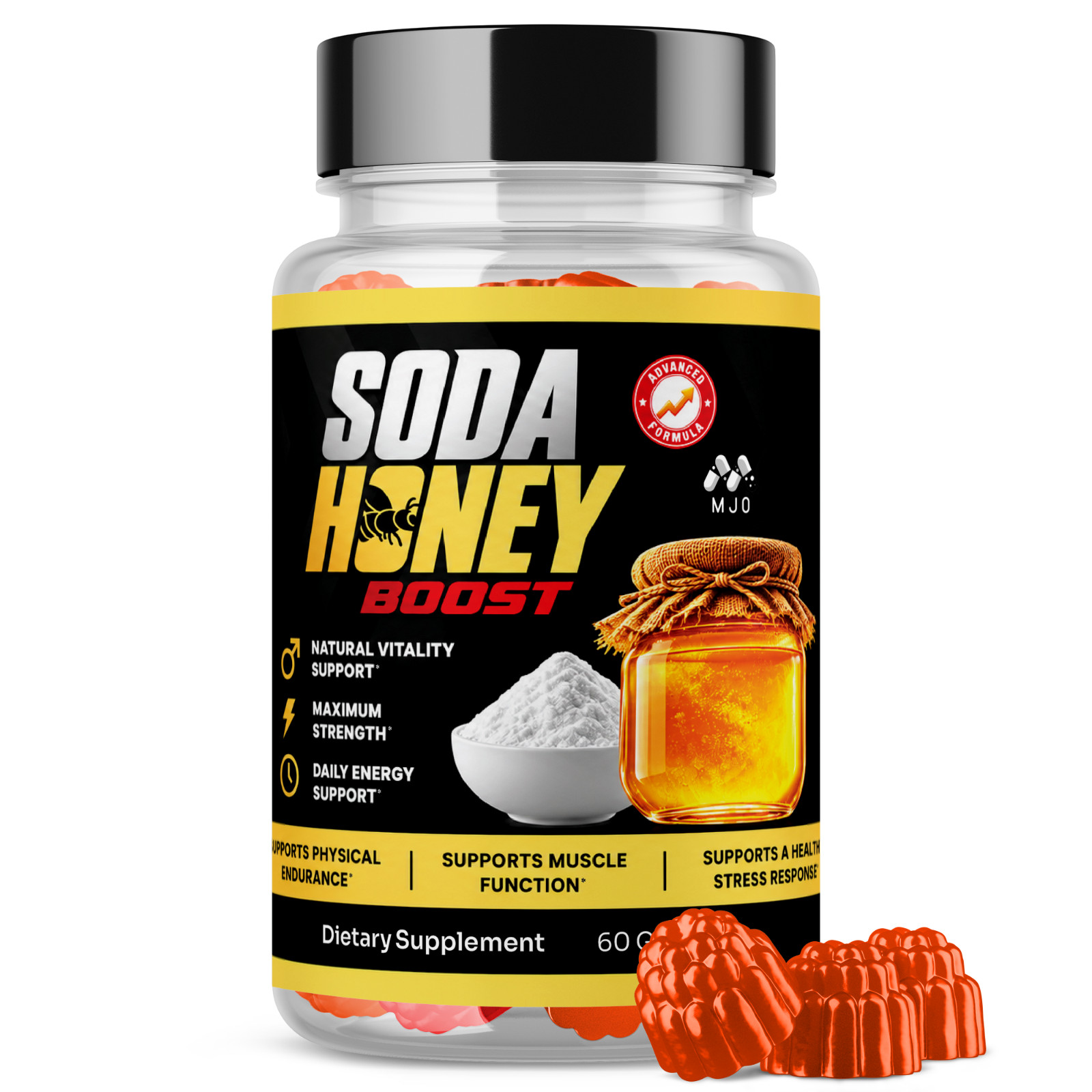 Soda Honey Boost Male Gummys Advanced Formula SodaHoneyBoost Vitamin 60 Gummies