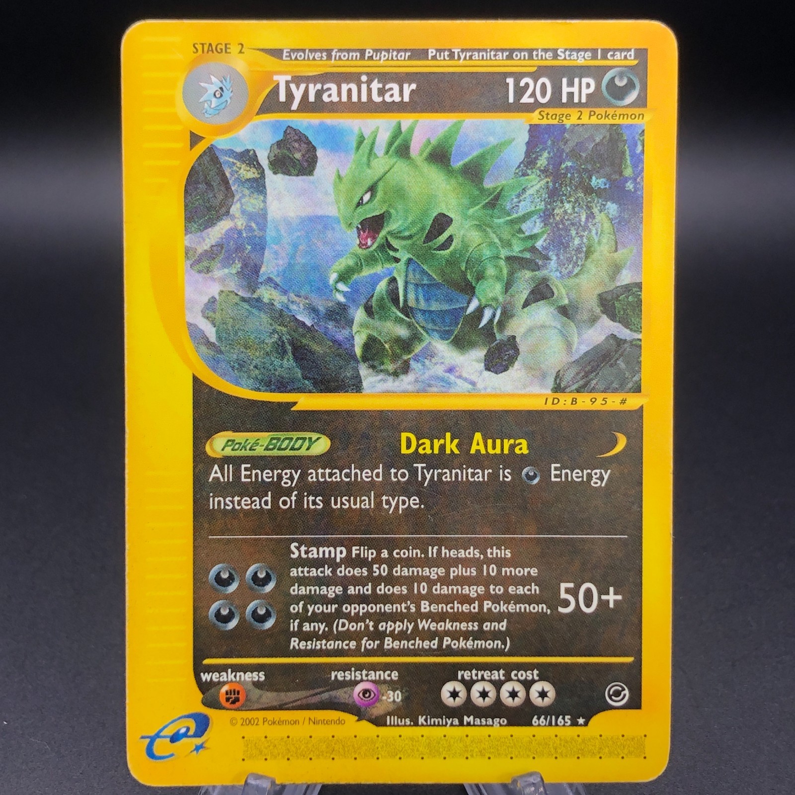 Pokemon Tyranitar 66/165 - Rare 2002 Expedition Base Set LP Pokemon Tyranitar 66/165 - Rare 2002 Expedition Base Set LP