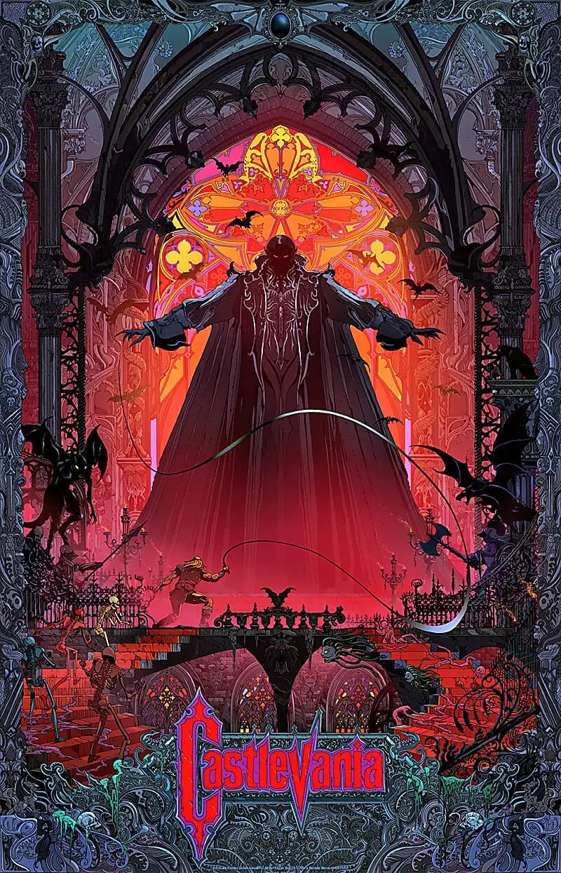 Kilian Eng Konami Castlevania Art Original Print NEW Framed UV Protection