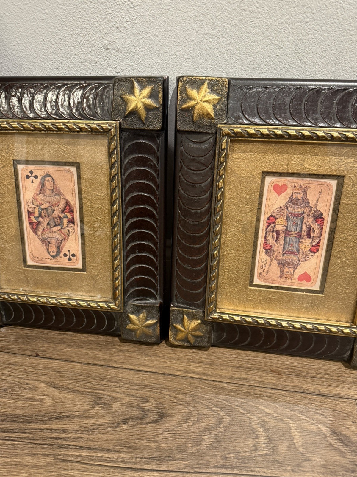 John-Richard Collection King Hearts Queen Clubs Framed Wall Art Pair Prints15x13