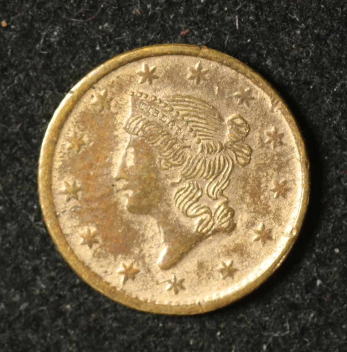 USA 1854 1 Dollar Contemporary Forgery - Liberty Head - NOT GOLD
