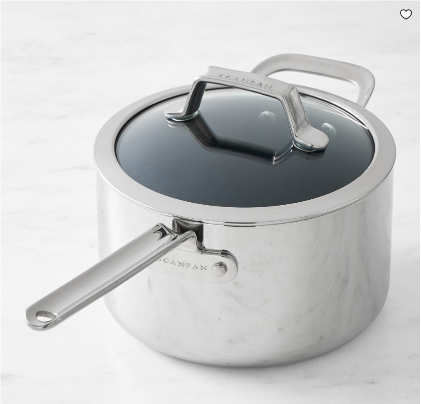 SCANPAN TSS+ 4 Qt Stainless Steel Nonstick Saucepan