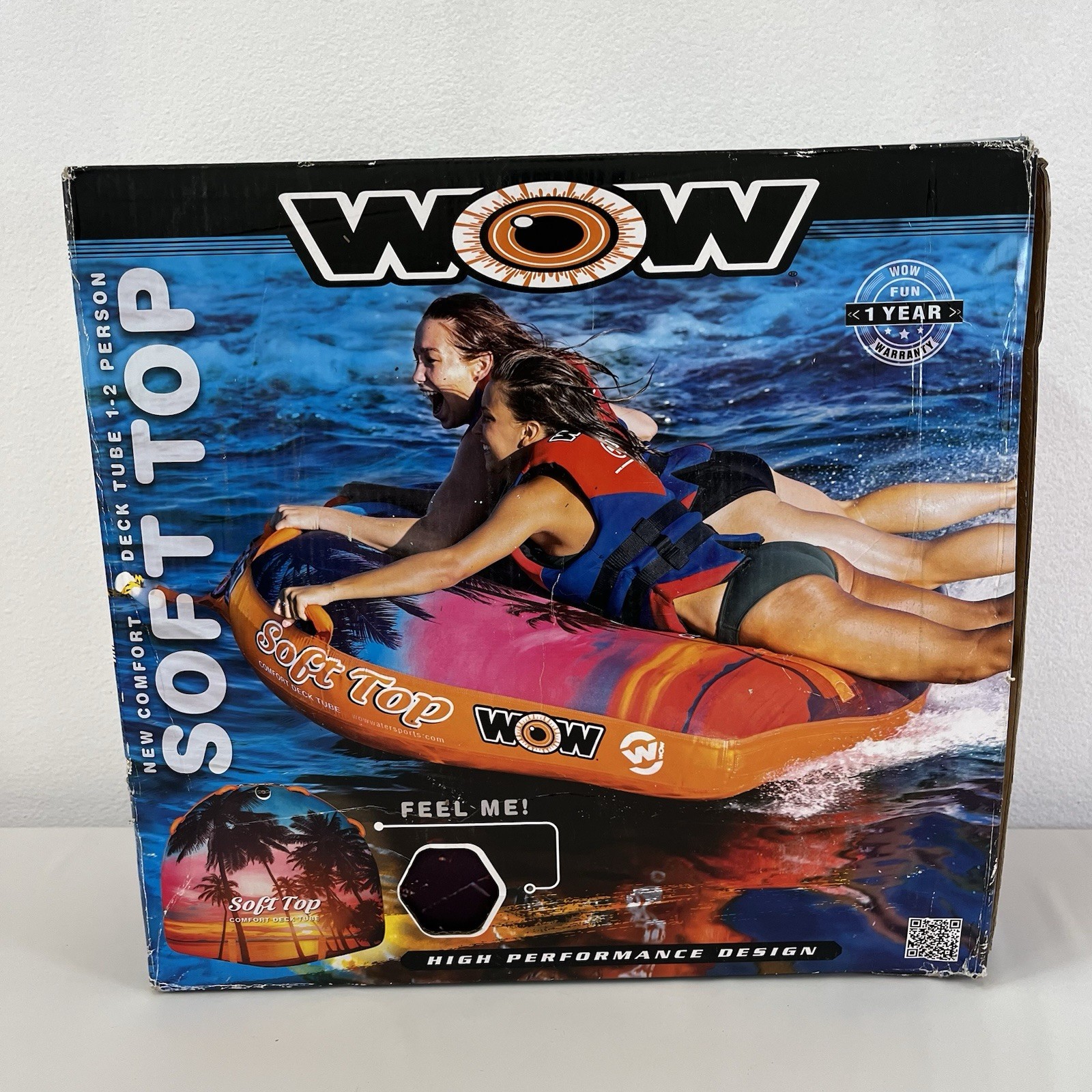 WOW World of Watersports Soft Top 1-2 person Tow behind Deck Float Tube New