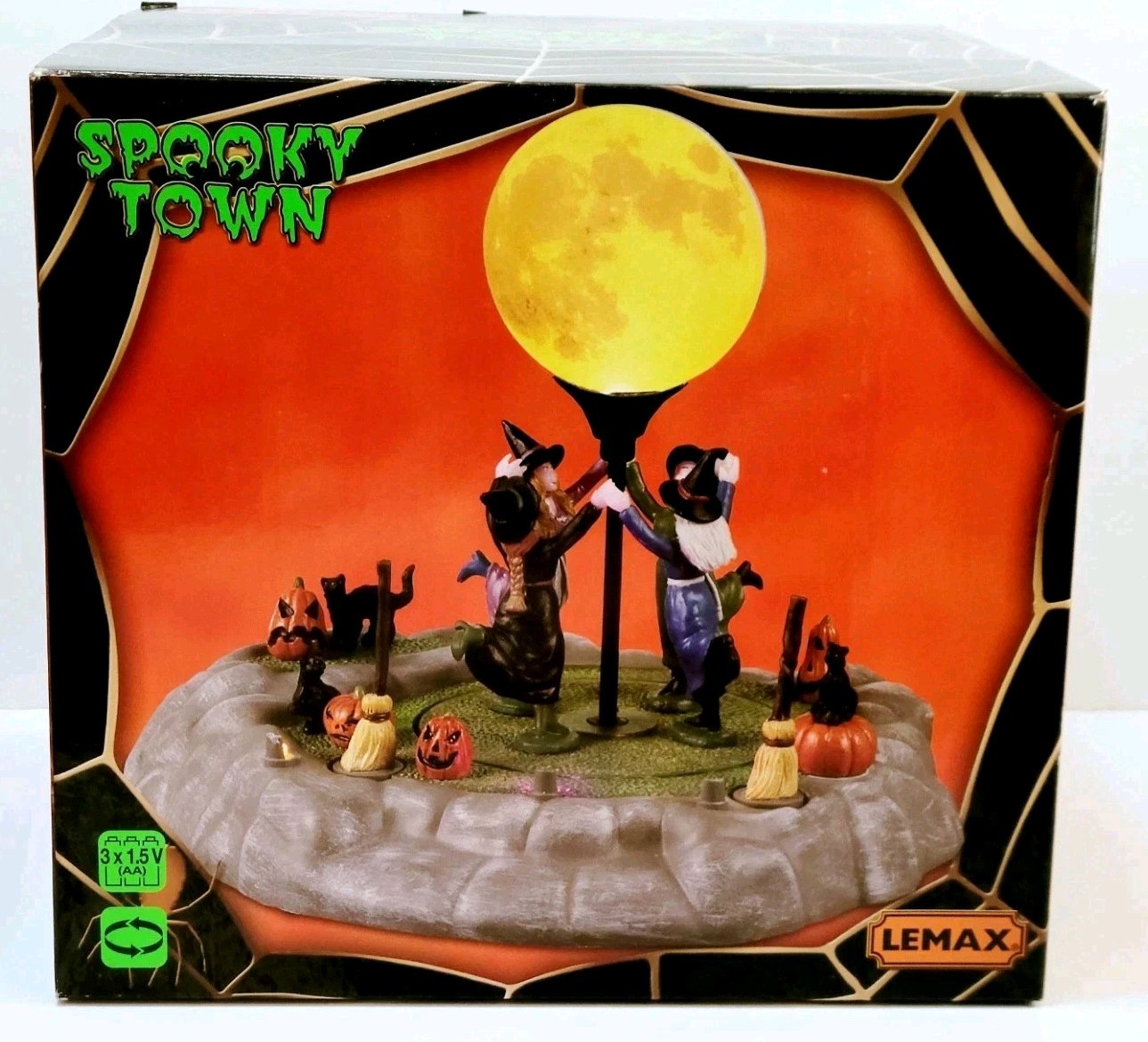Lemax Spooky Town Dancing in the Moonlight Animated Lighting Halloween Village Lemax Spooky Town Dancing in the Moonlight Animated Lighting Halloween Village