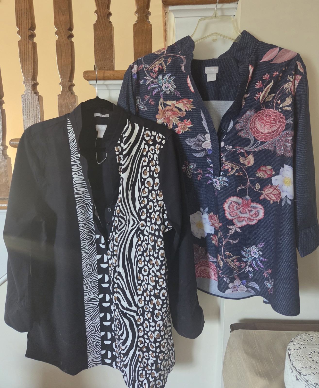 2 CHICO\'S Tunic Blouses. SIZE 3 (XL).  NWOT