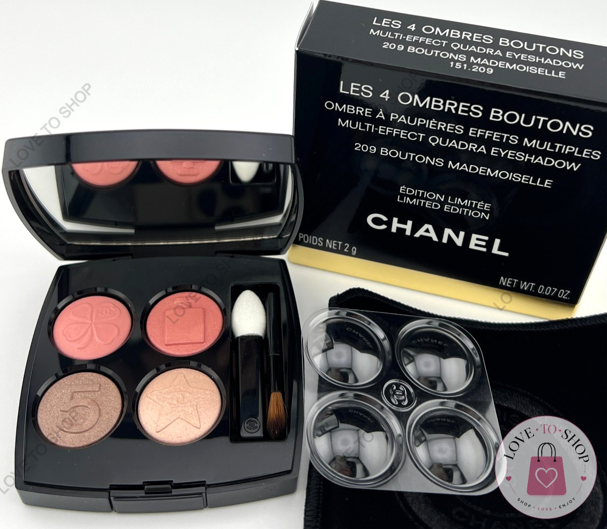 Chanel Les 4 Ombres Eyeshadow - 209 BOUTONS MADEMOISELLE Limited Edition Chanel Les 4 Ombres Eyeshadow - 209 BOUTONS MADEMOISELLE Limited Edition