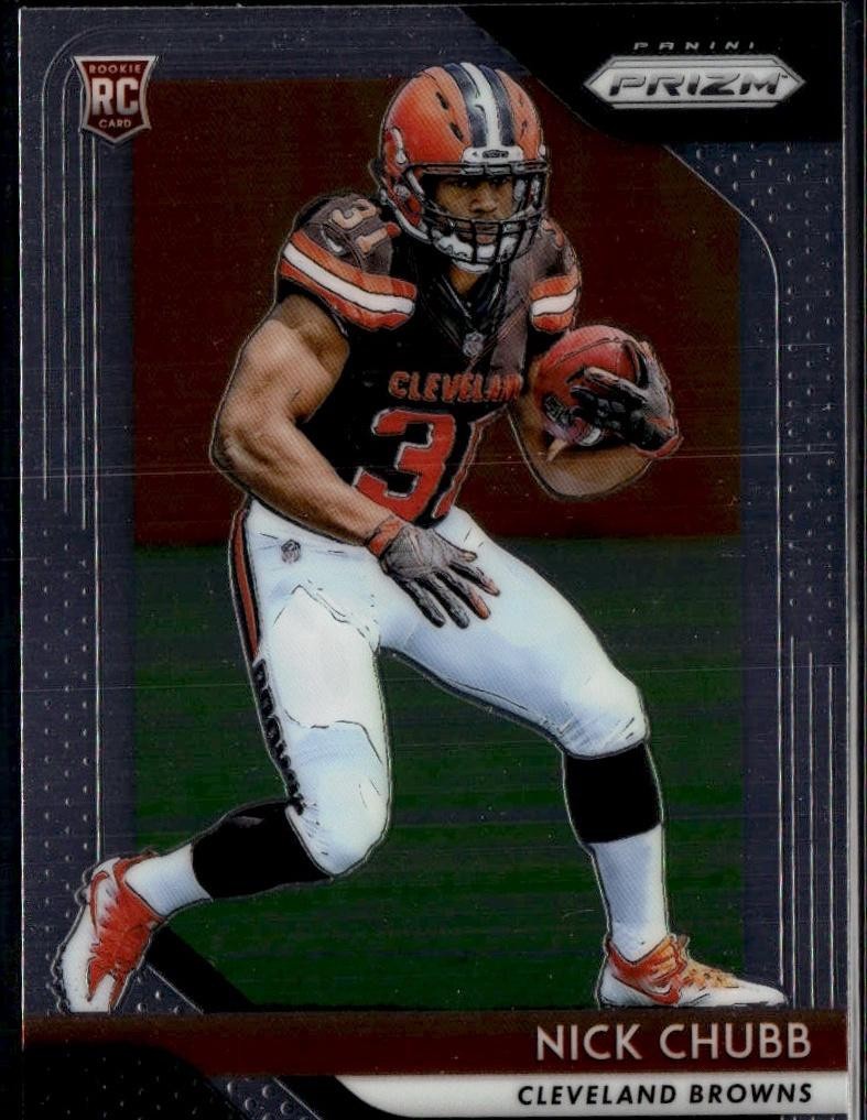 2018 Panini Prizm #213 Nick Chubb Rookie Card S9
