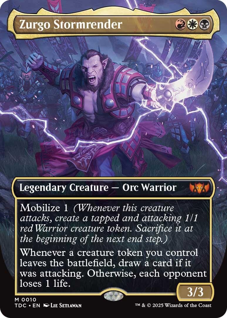 Zurgo Stormrender (Borderless) (10) (Foil NM) Commander: Tarkir: Drag... MTG TDC