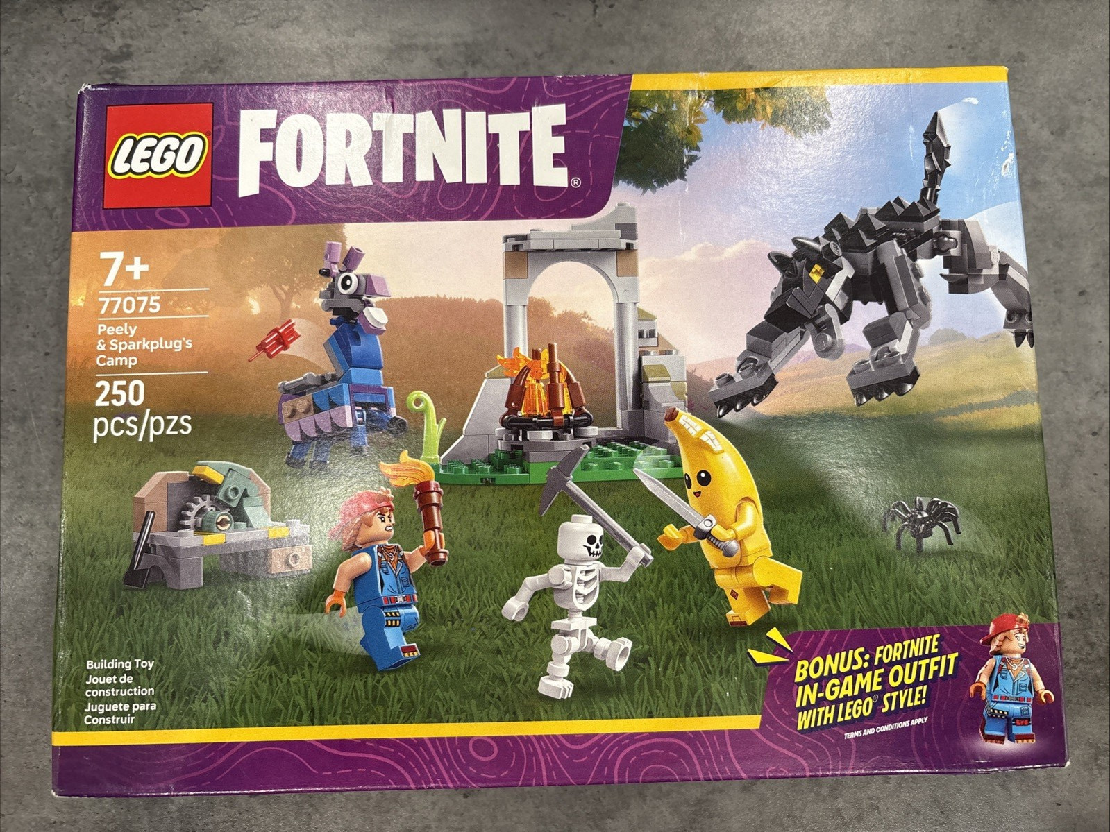 LEGO Fortnite Peely & Sparkplug\'s Camp Toy 77075 LEGO Fortnite Peely & Sparkplug\'s Camp Toy 77075