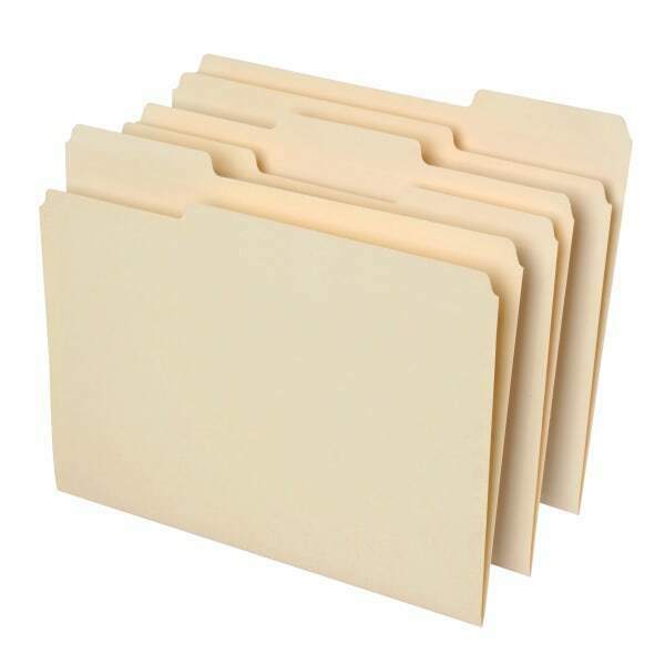 Office Depot 810838 1/3 Cut Brand File Folders - Manila, Pack of 100 Office Depot 810838 1/3 Cut Brand File Folders - Manila, Pack of 100