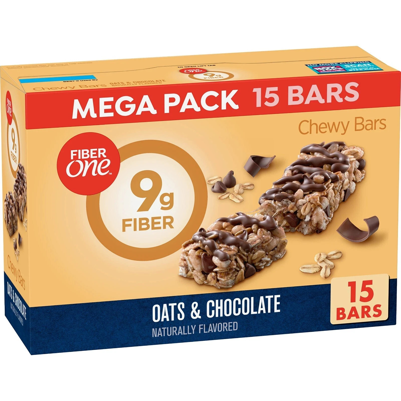 Fiber One Chewy Bars Oats & Chocolate Fiber Snacks 15 Count 21.2 oz