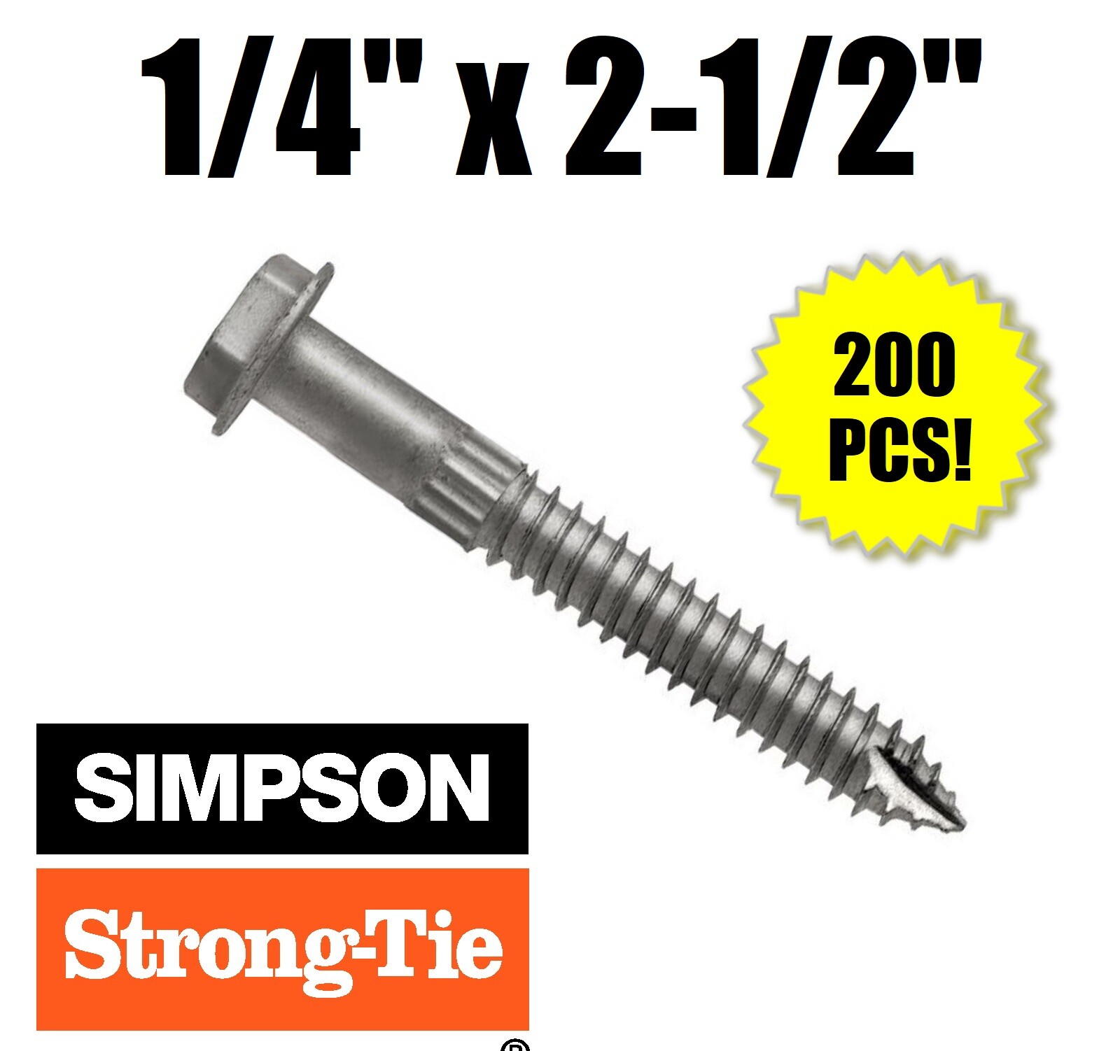 (Qty 200) Simpson SDS Screws 1/4\