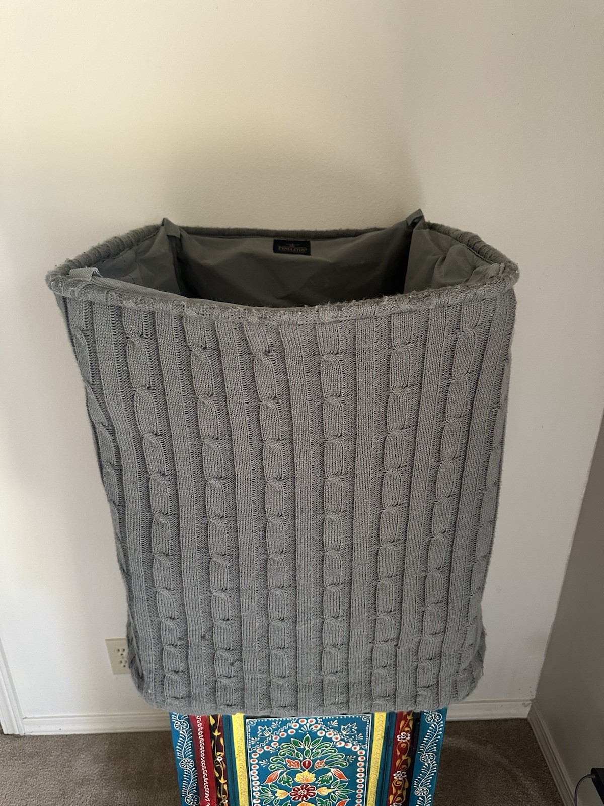 Vintage Pendleton Laundry Basket Hamper Bag With Handles Gray Home Collection Vintage Pendleton Laundry Basket Hamper Bag With Handles Gray Home Collection