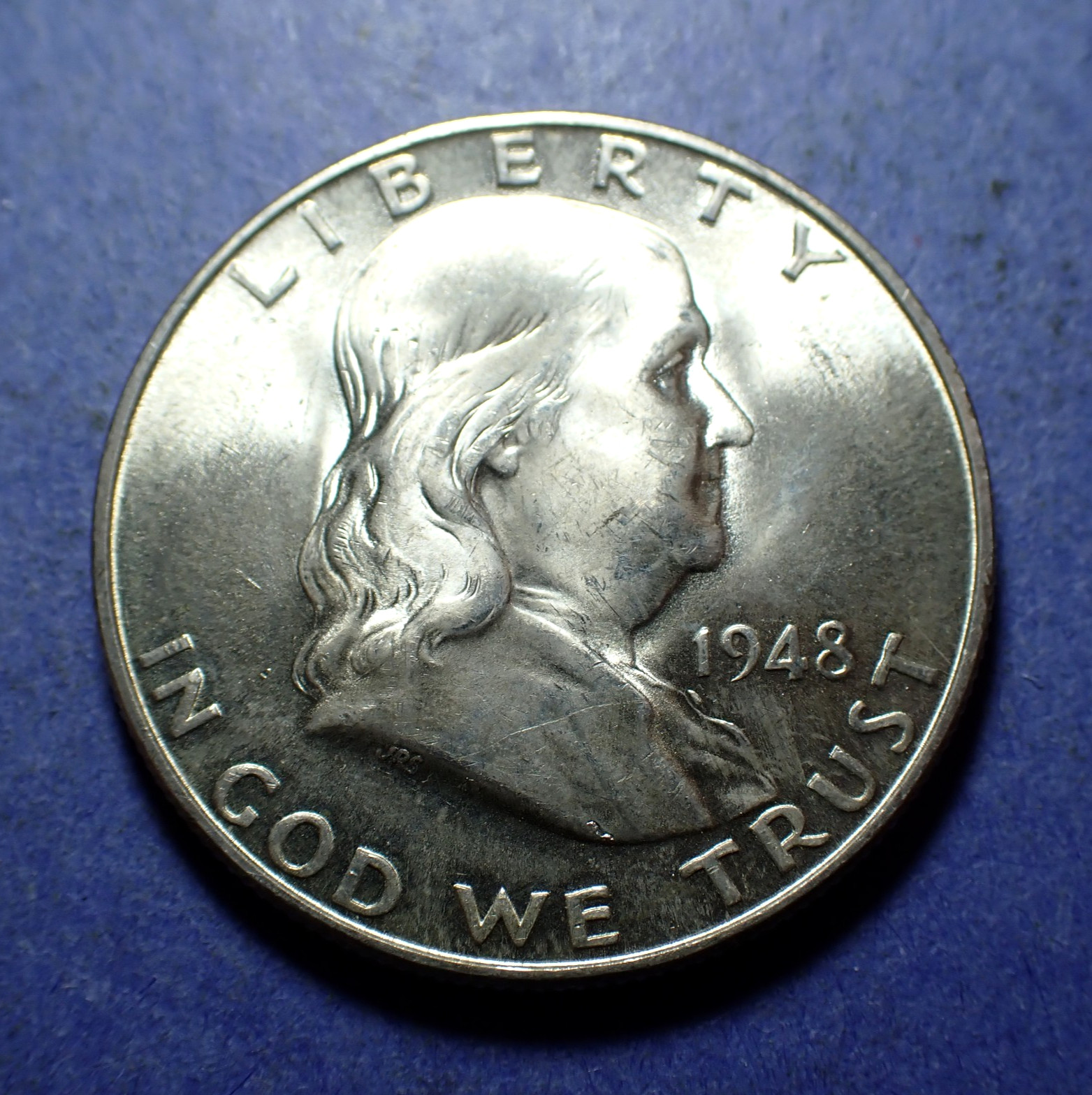 1948-D Franklin Half Dollar  Near Ch. BU