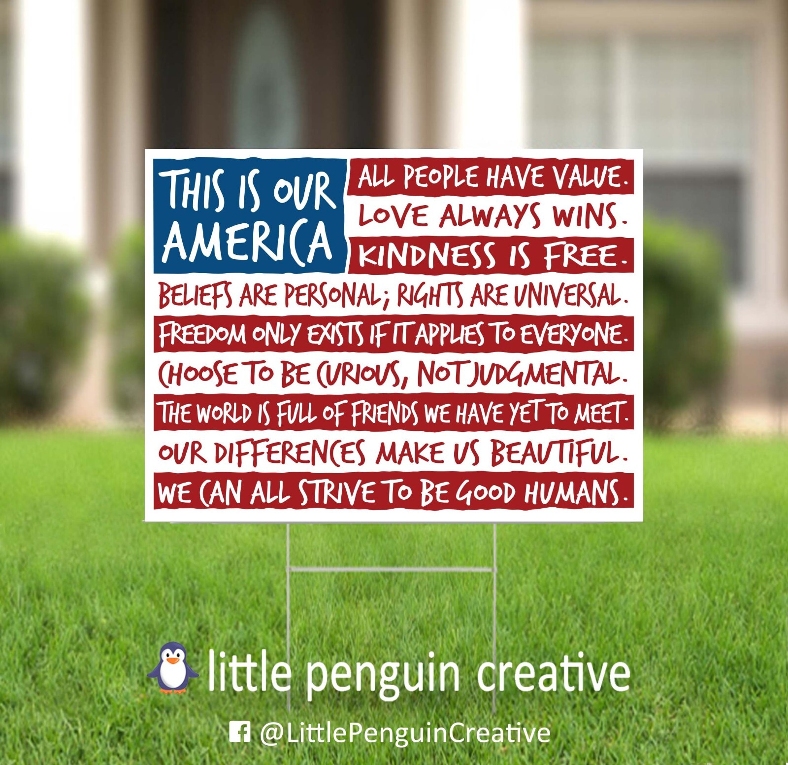 This Is Our America - Inspirational Double-Sided 18x24 This Is Our America - Inspirational Double-Sided 18x24