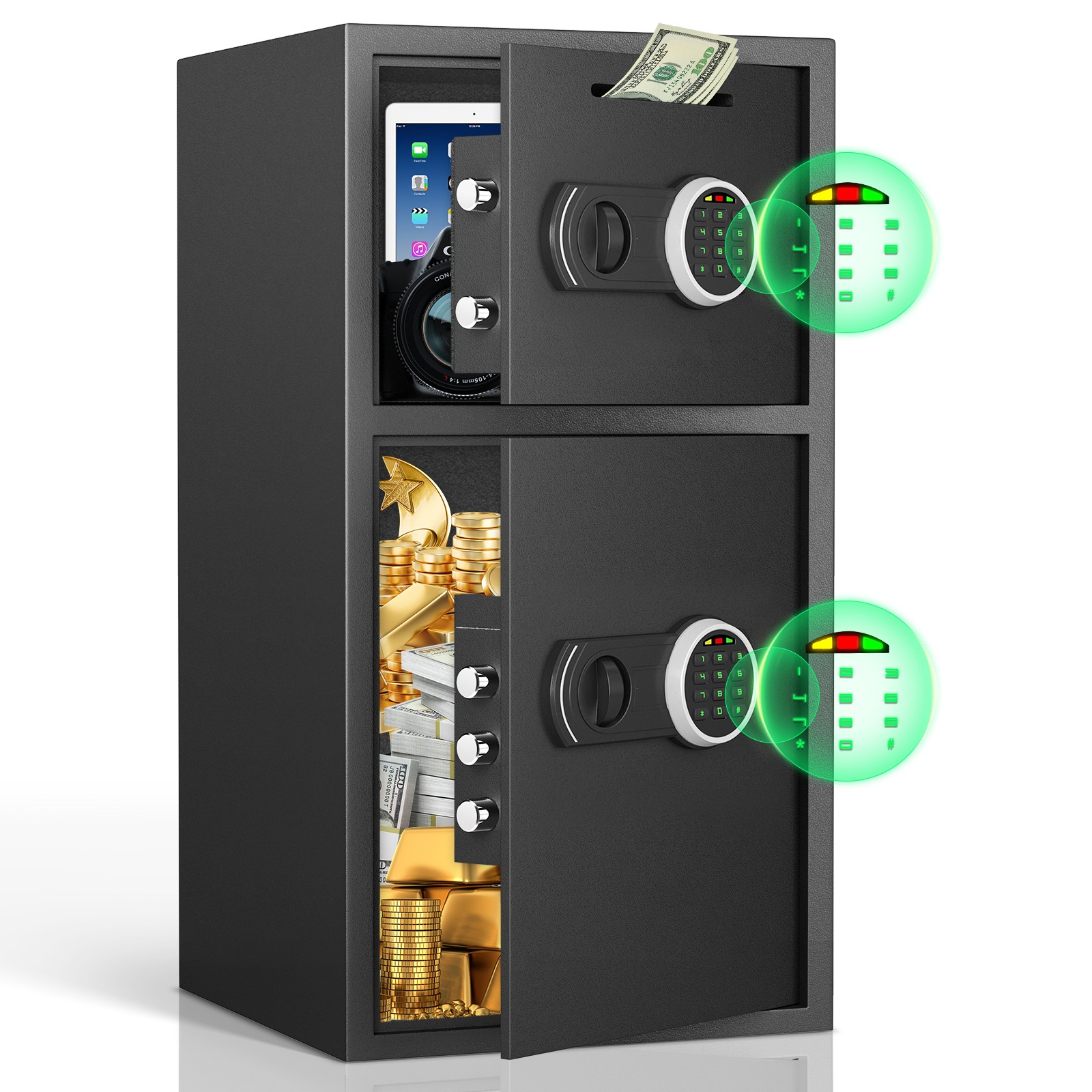 6.0 Cub Large Home Safes with Water and Fireproof, Digtal Safe for Home Use 6.0 Cub Large Home Safes with Water and Fireproof, Digtal Safe for Home Use