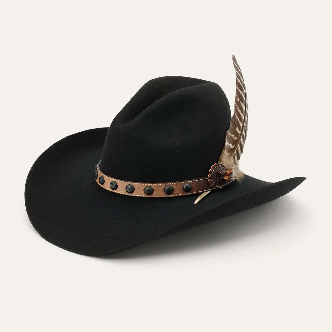 Stetson Men's 4X Broken Bow Buffalo Felt Cowboy Hat- MADE IN USA.