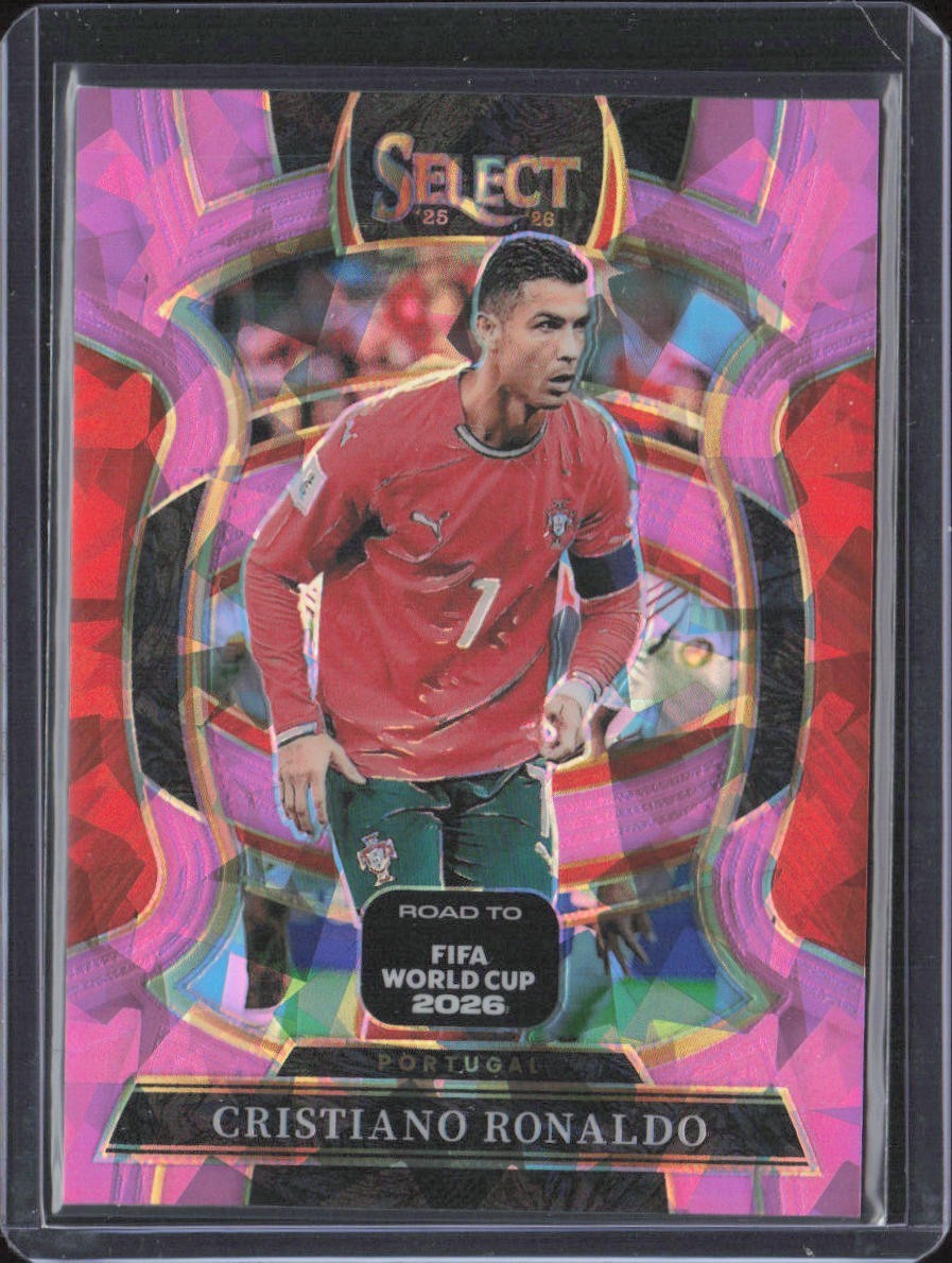 2025-26 Prizm Cristiano Ronaldo Pink Cracked Ice Prizm