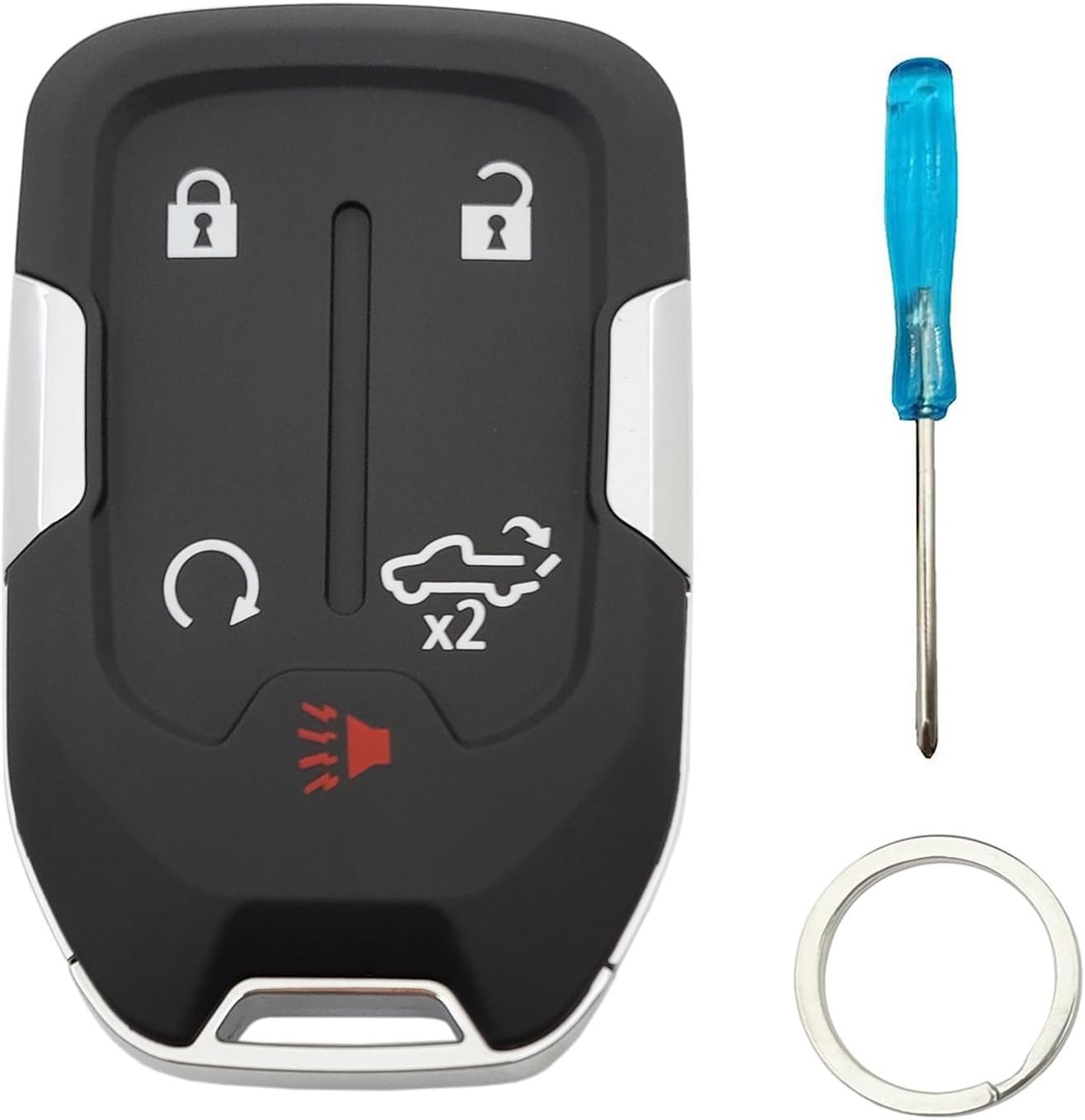 Key Fob Cover For Chevy Silverado & GMC Sierra 2019-2022 5 Buttons No Chip New