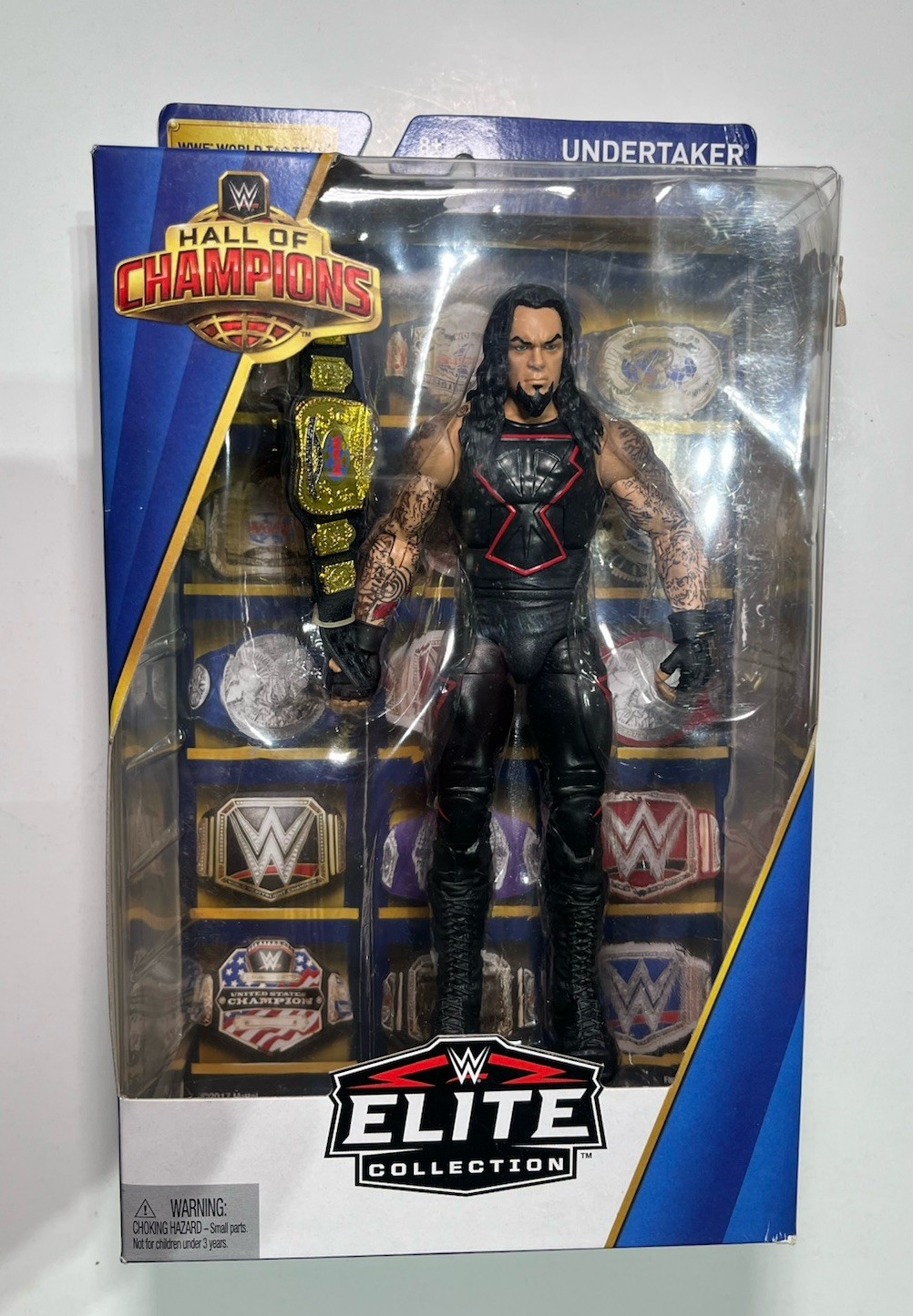 WWE ELITE COLLECTION HALL OF CHAMPIONS UNDERTAKER FIGURE w/TAG TEAM CHAMPIONSHIP