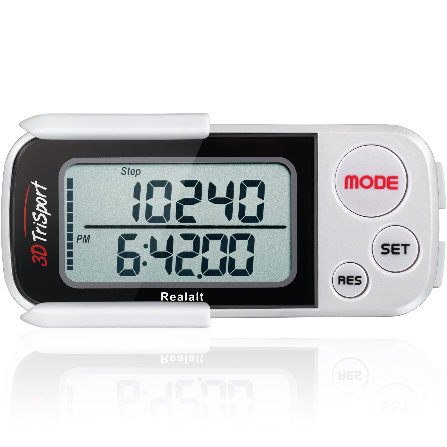 3DTriSport Supreme Quality Walking 3D Pedometer by Realalt with Clip and Strap