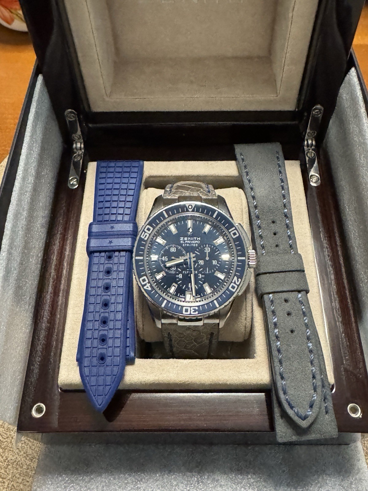 ZENITH El Primero Stratos Flyback Chronograph Blue Dial Steel 45mm 300m