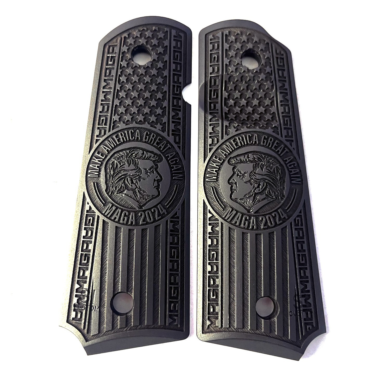 Extreme Polymer Full Size 1911 Grips - Donald Trump MAGA 2024 Design-4