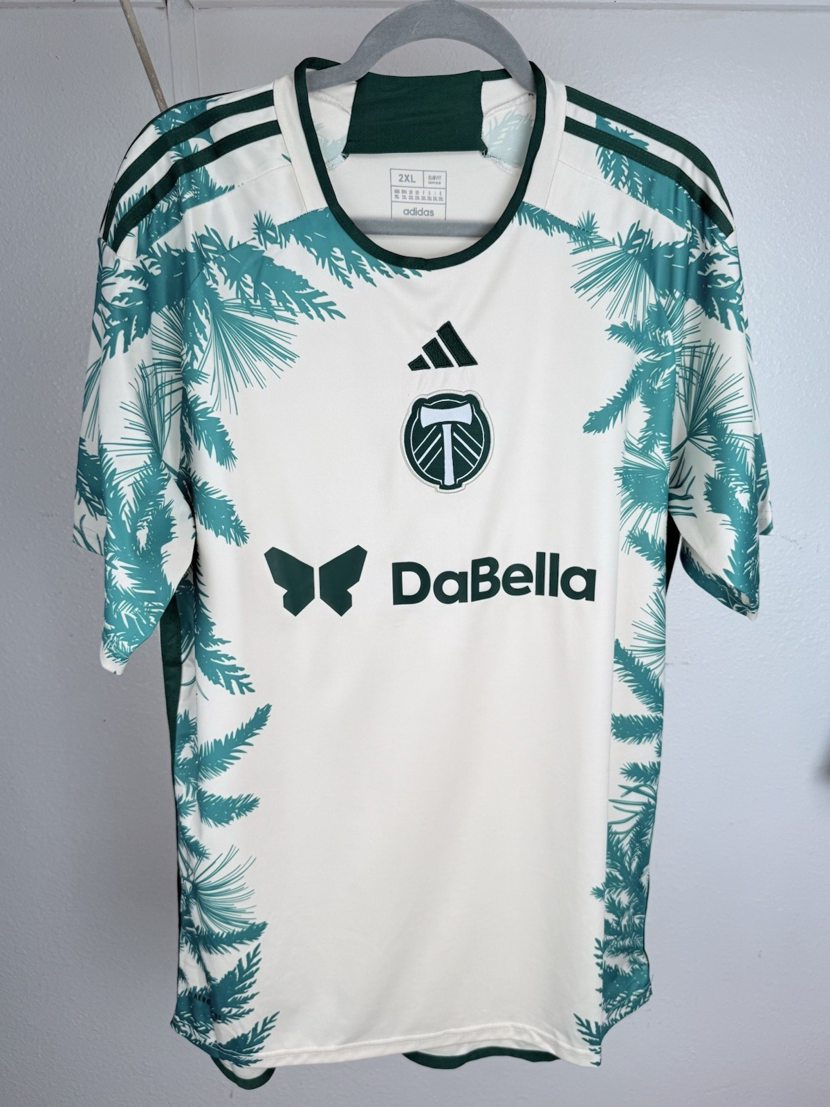 Adidas Portland Timbers Jersey Soccer Sz 2XL Nature Pine Away 2024/25 Slim NWOT