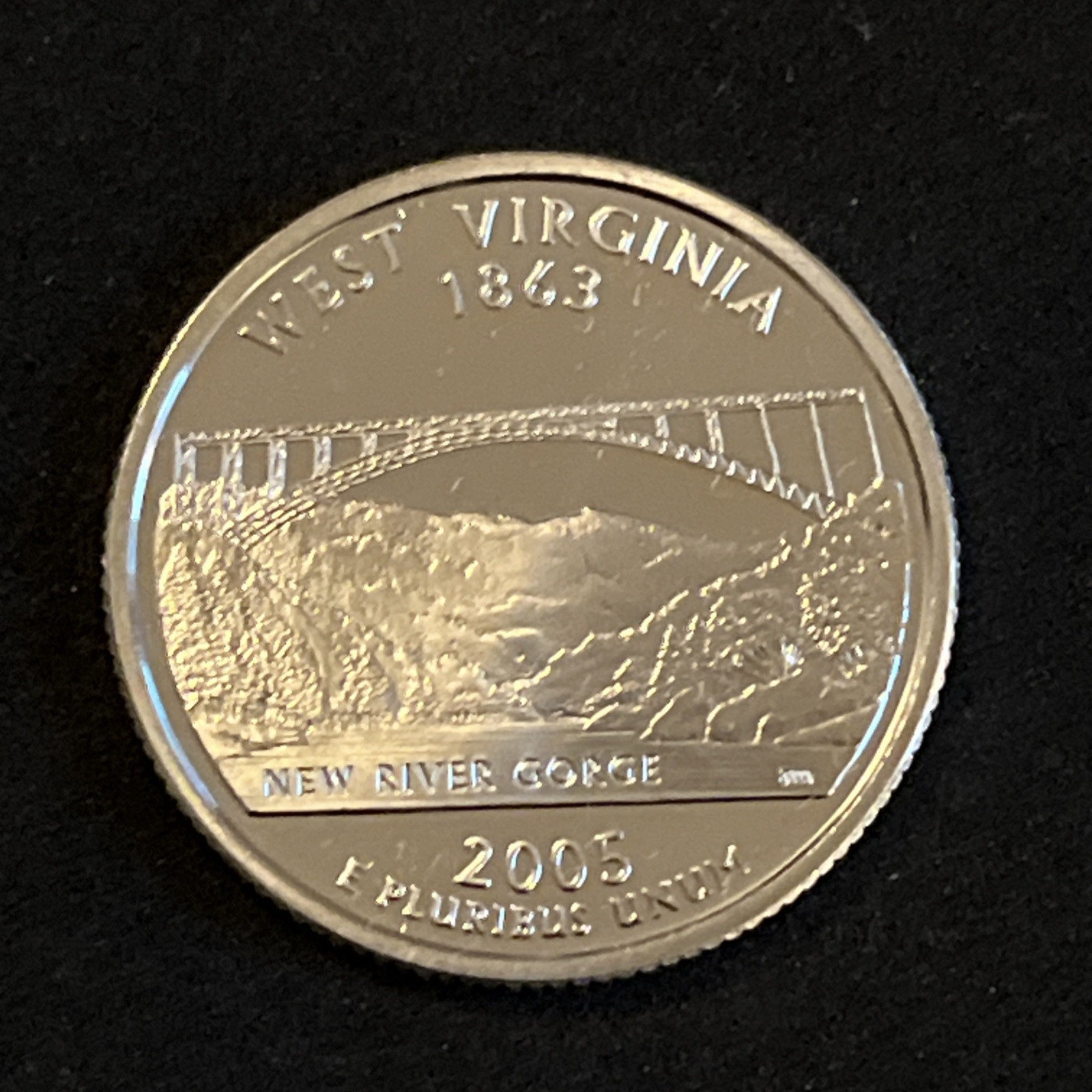 90% Silver Proof 2005 S WEST VIRGINIA Statehood Quarter 90% Silver Proof 2005 S WEST VIRGINIA Statehood Quarter