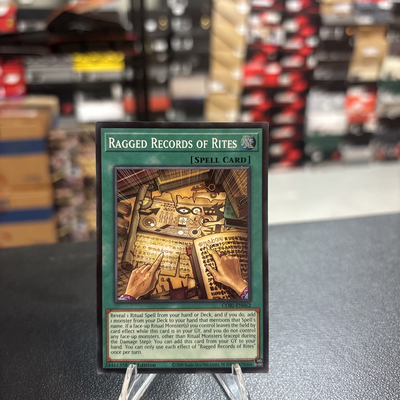 RAGGED RECORDS OF RITES CORI-EN062 1ST ED SUPER RARE CHAOS ORIGINS YUGIOH NM