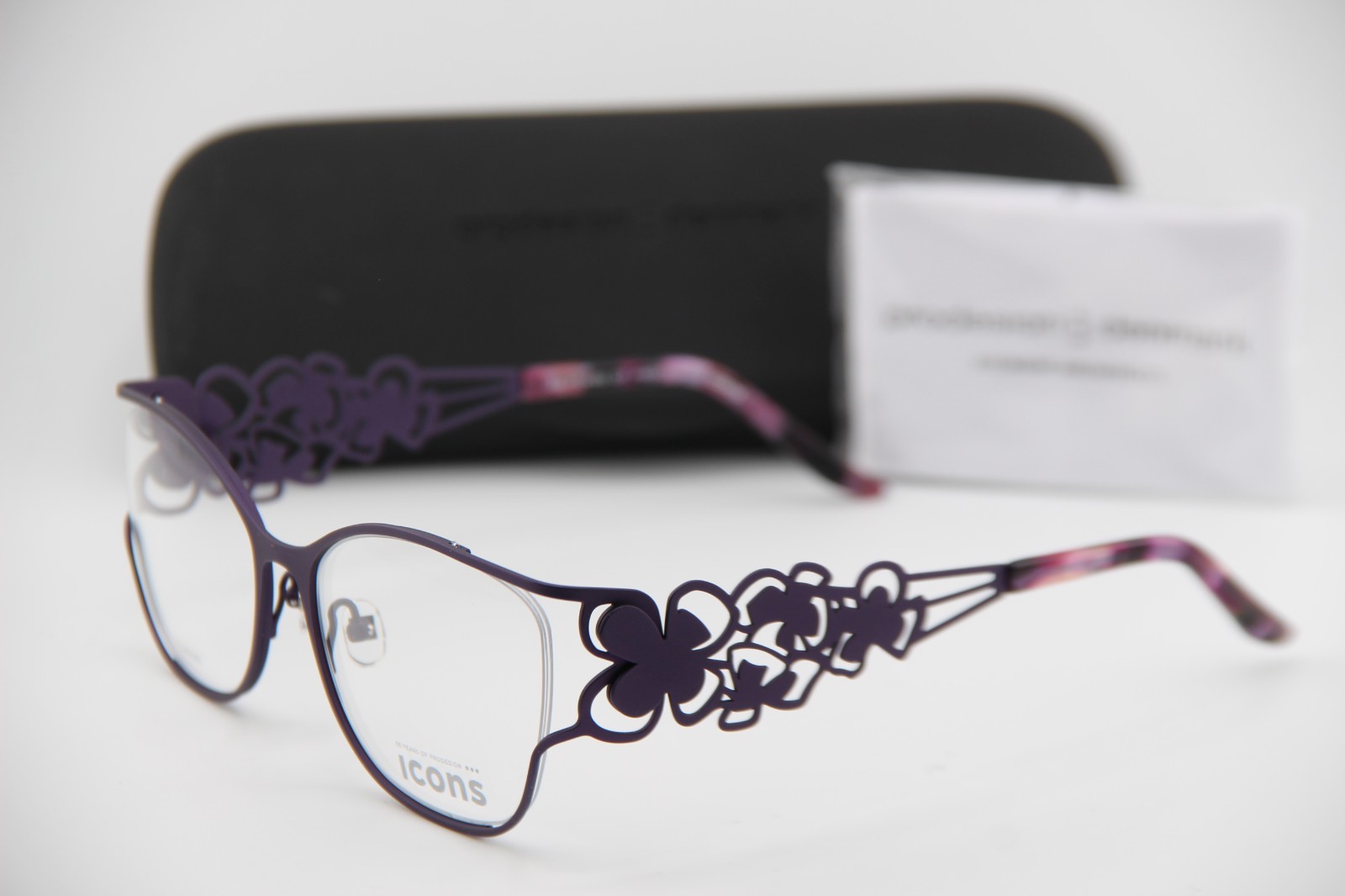 NEW PRODESIGN DENMARK ICONS IRIS 2 C. 3721 PURPLE AUTHENTIC EYEGLASSES 55-17