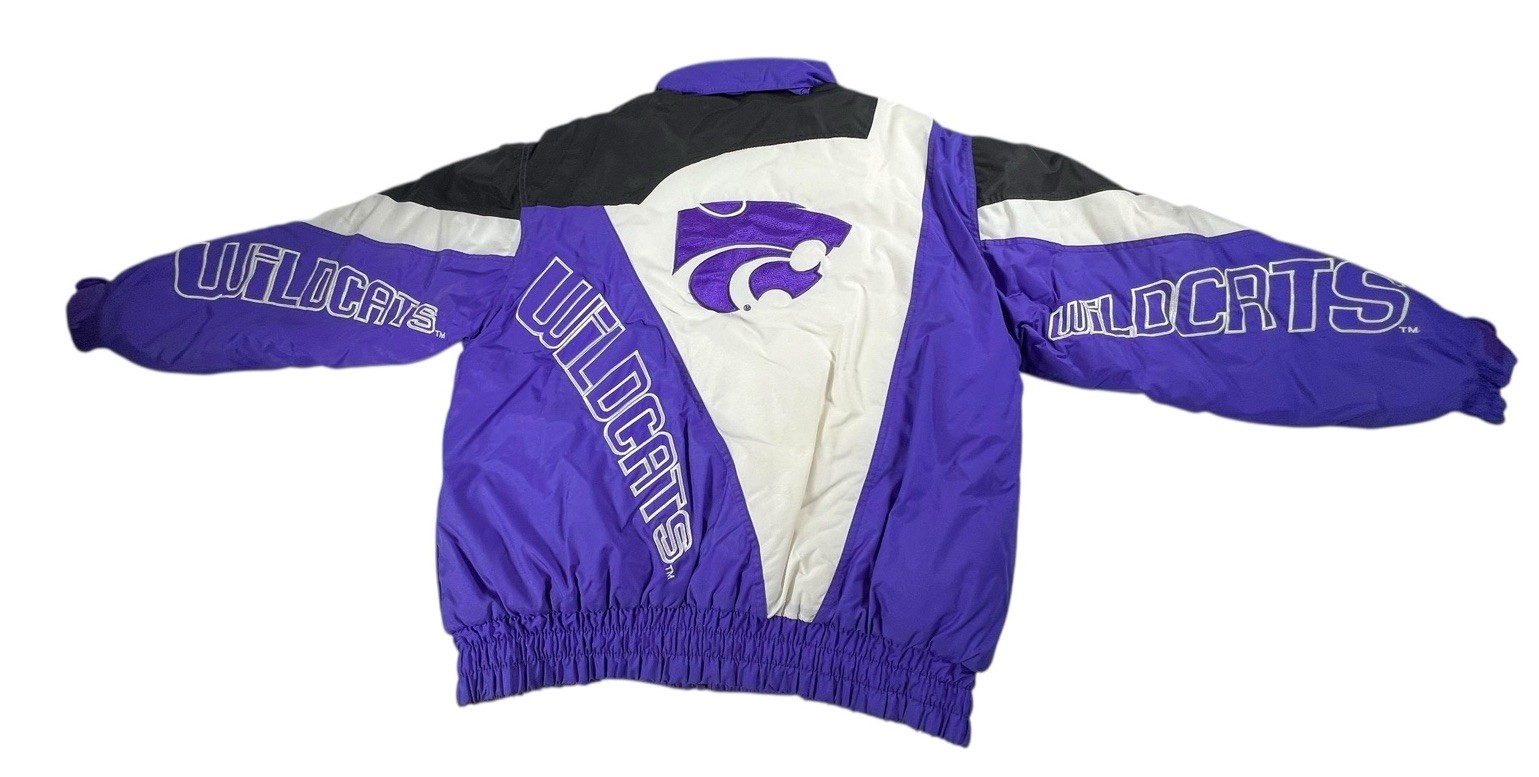 VTG 90S Puffer JACKET Kansas State Wildcats Hooded Mens Size Large VTG 90S Puffer JACKET Kansas State Wildcats Hooded Mens Size Large