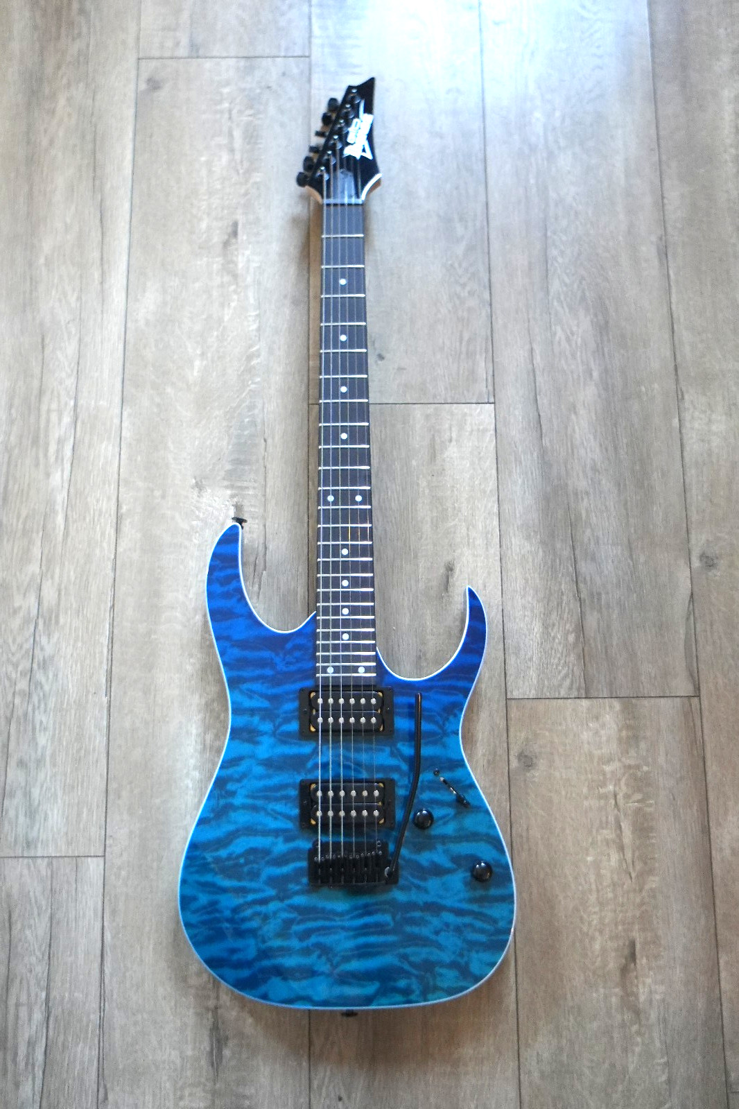 Ibanez GRG120QASPBGD Electric Guitar, Used - Blue Gradation Ibanez GRG120QASPBGD Electric Guitar, Used - Blue Gradation