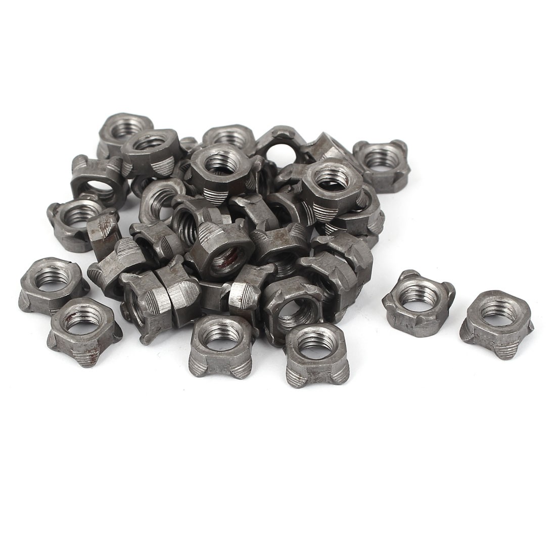 Weld Nuts M8 Square UNC Carbon Steel Machine Screw Gray 40sets Weld Nuts M8 Square UNC Carbon Steel Machine Screw Gray 40sets