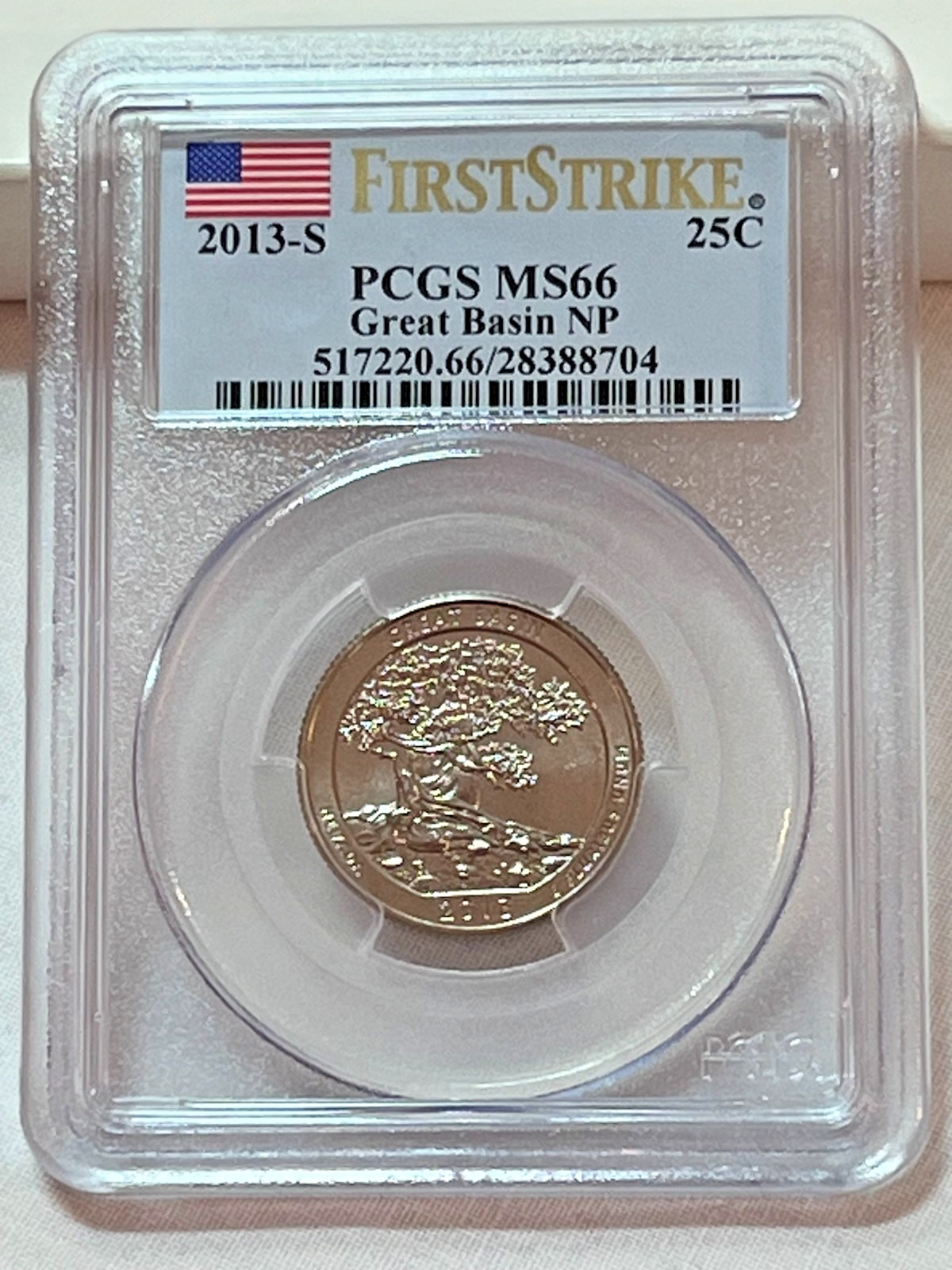 2013-S Quarter Great Basin + Perry\'s Memorial NP PCGS MS66 First Strike