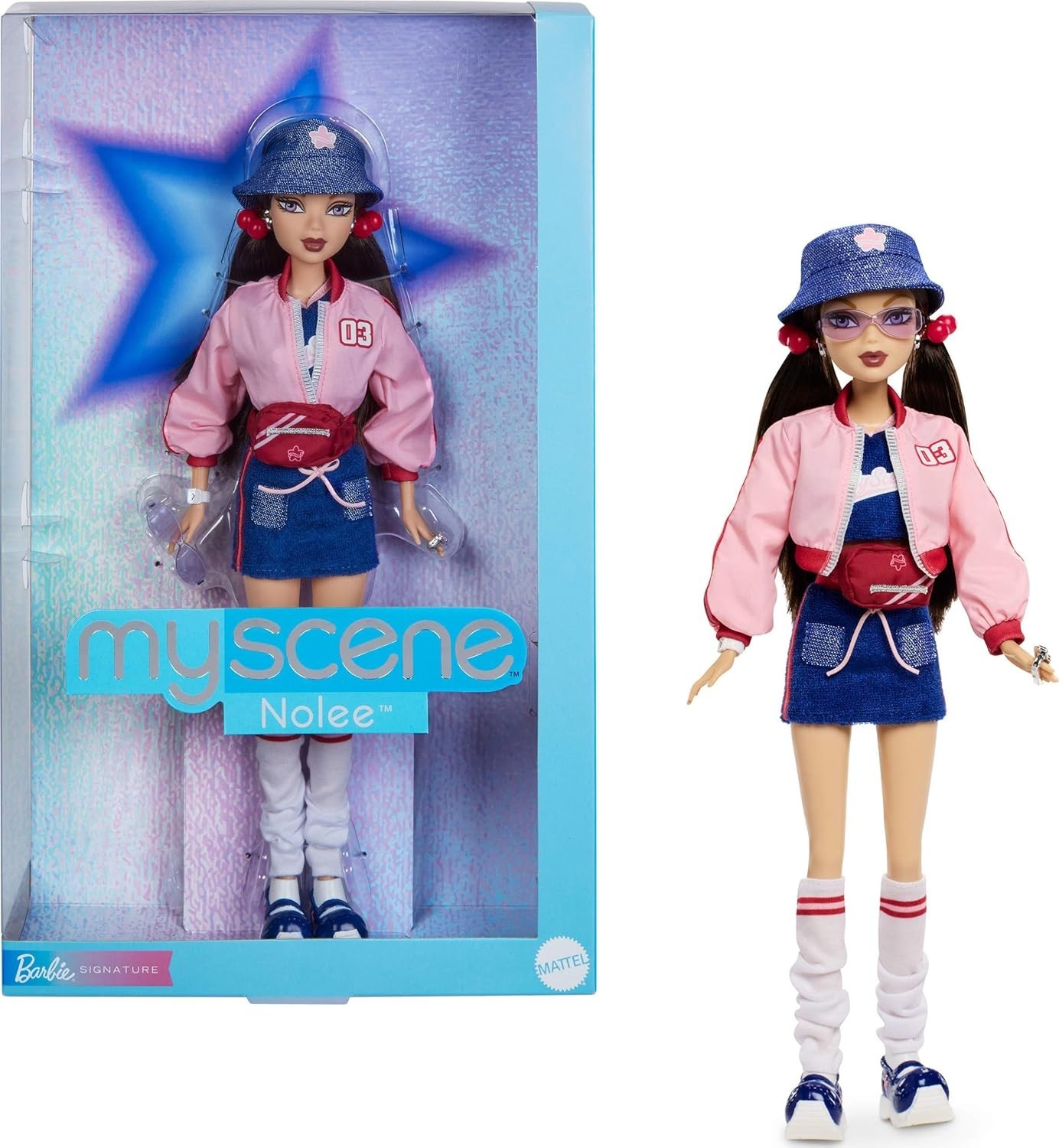 New-Barbie Signature My Scene Nolee Doll and Accessories, Y2K-Inspired Outfit New-Barbie Signature My Scene Nolee Doll and Accessories, Y2K-Inspired Outfit