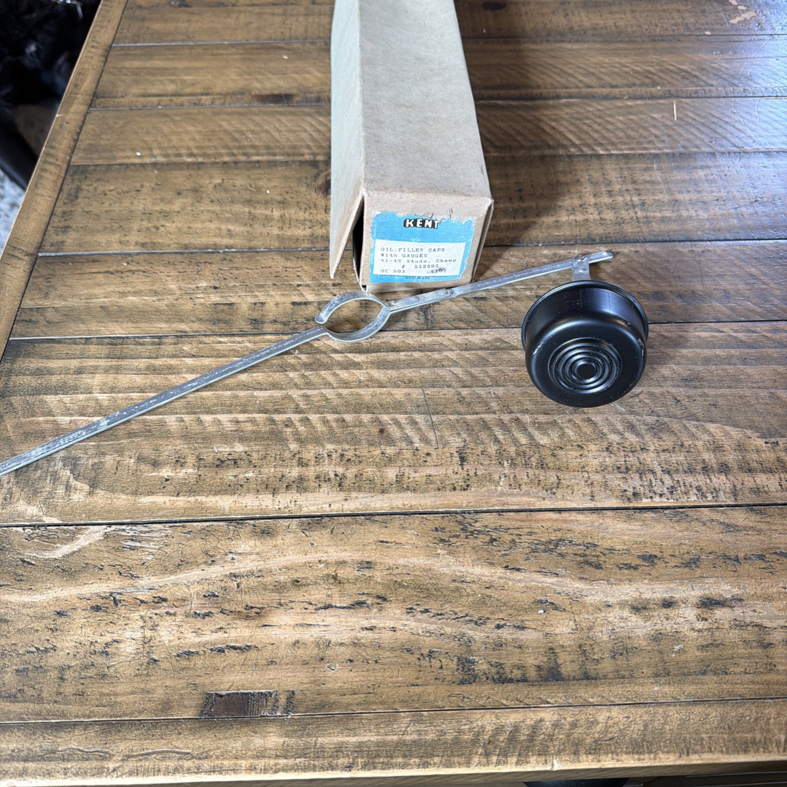 NOS Vintage Kent 512582 Oil Filler Cap With Gauges 1939-40 Studebaker Champion NOS Vintage Kent 512582 Oil Filler Cap With Gauges 1939-40 Studebaker Champion