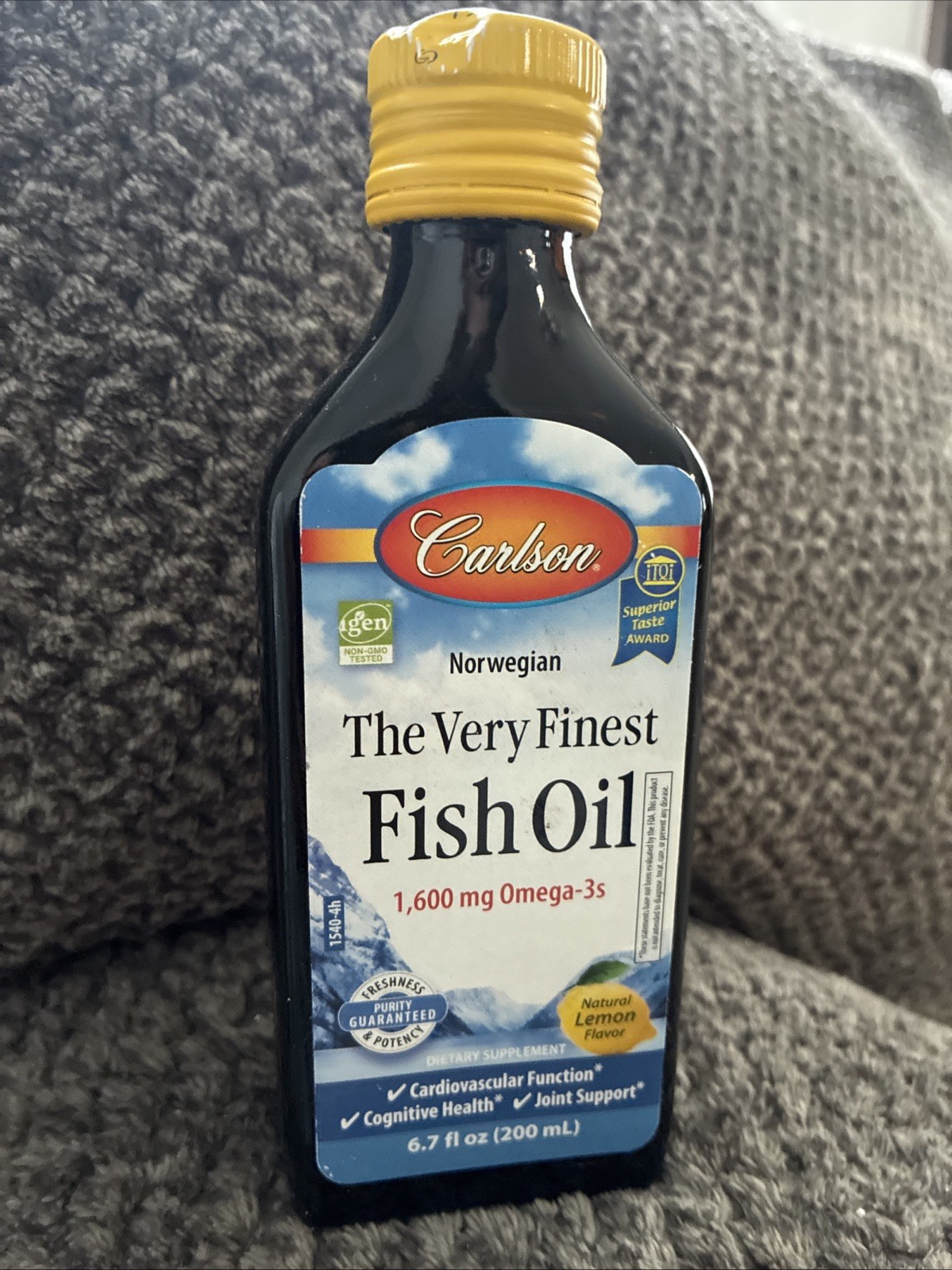 Carlson The Very Finest Fish Oil Lemon Norwegian 1600mg Omega-3 6.7 (200 Ml)