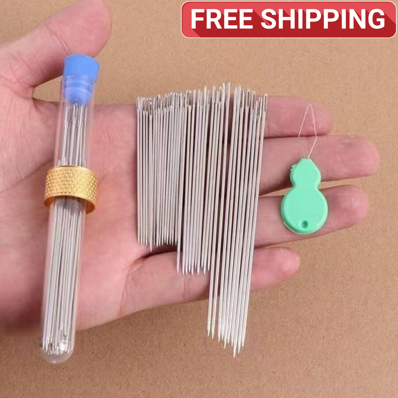 40pcs/set Large Eye Hand Sewing Needles Premium Stainless Steel Needle For Craft 40pcs/set Large Eye Hand Sewing Needles Premium Stainless Steel Needle For Craft