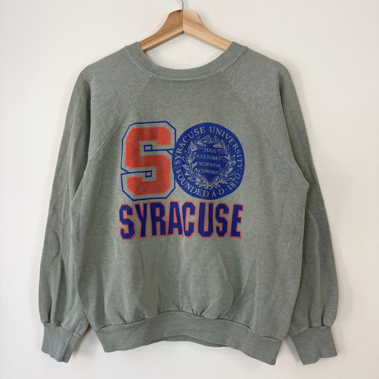 Vintage 80\'s Syracuse University Green Sweatshirt - Small Vintage 80\'s Syracuse University Green Sweatshirt - Small