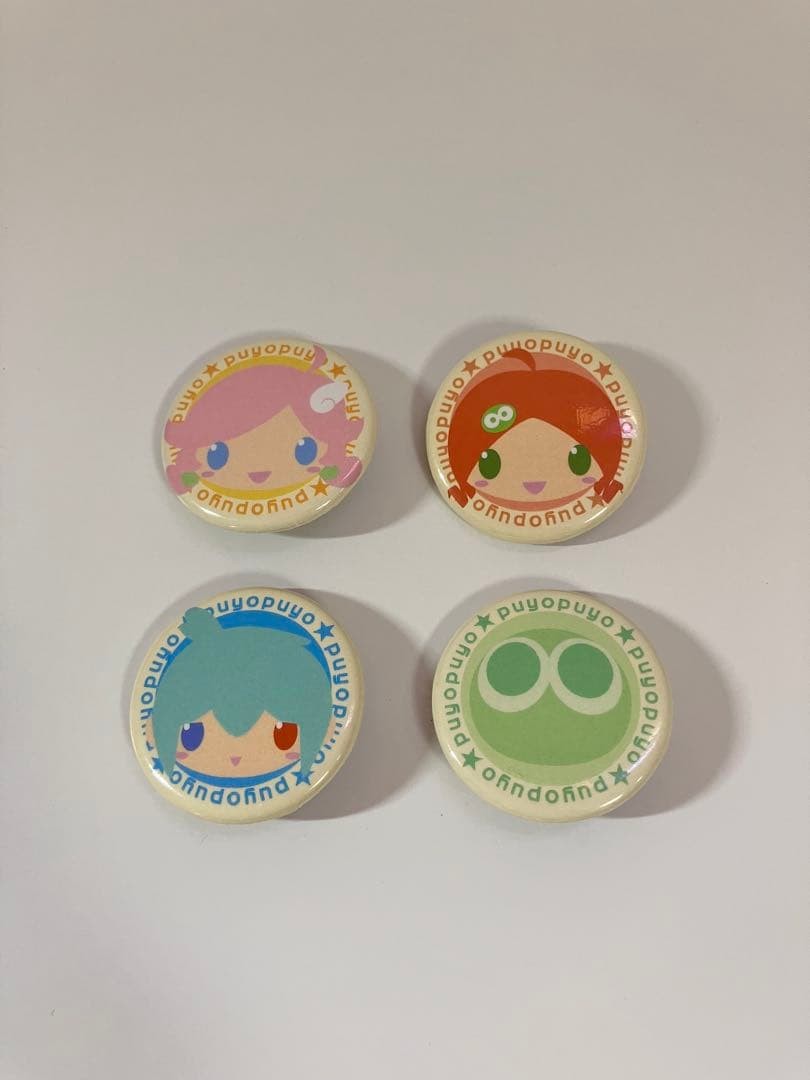 Puyo Puyo Café 24th Pin Badges Lafina Sig Apple Andou Ringo Midori Puyo 14+