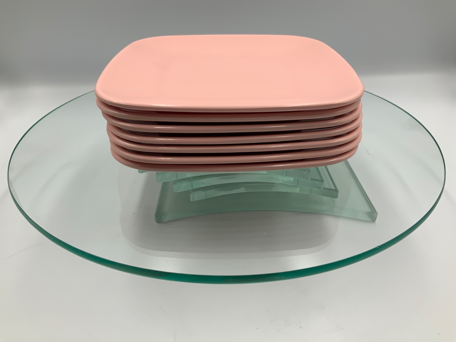 7  Brookpark small 6” plates  Melmac / Melamine 1950 VTG MCM BUBBLEGUM Pink