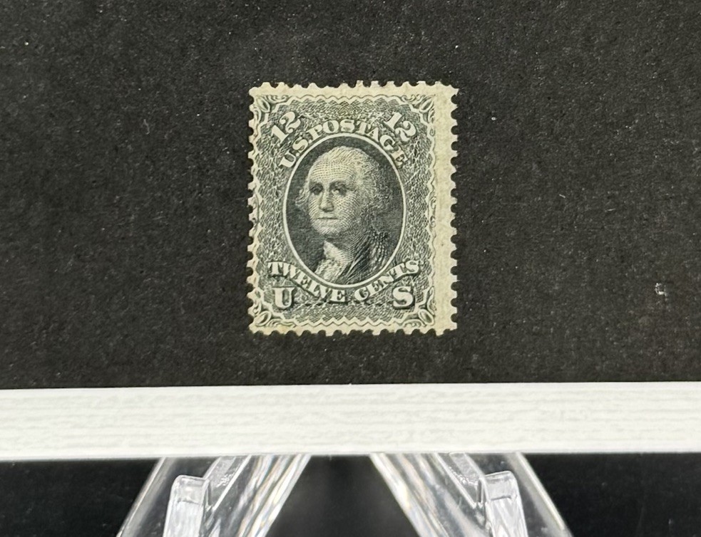 US Stamp Scott #69 1861 12¢ Washington Black Mint No Gum Hinged