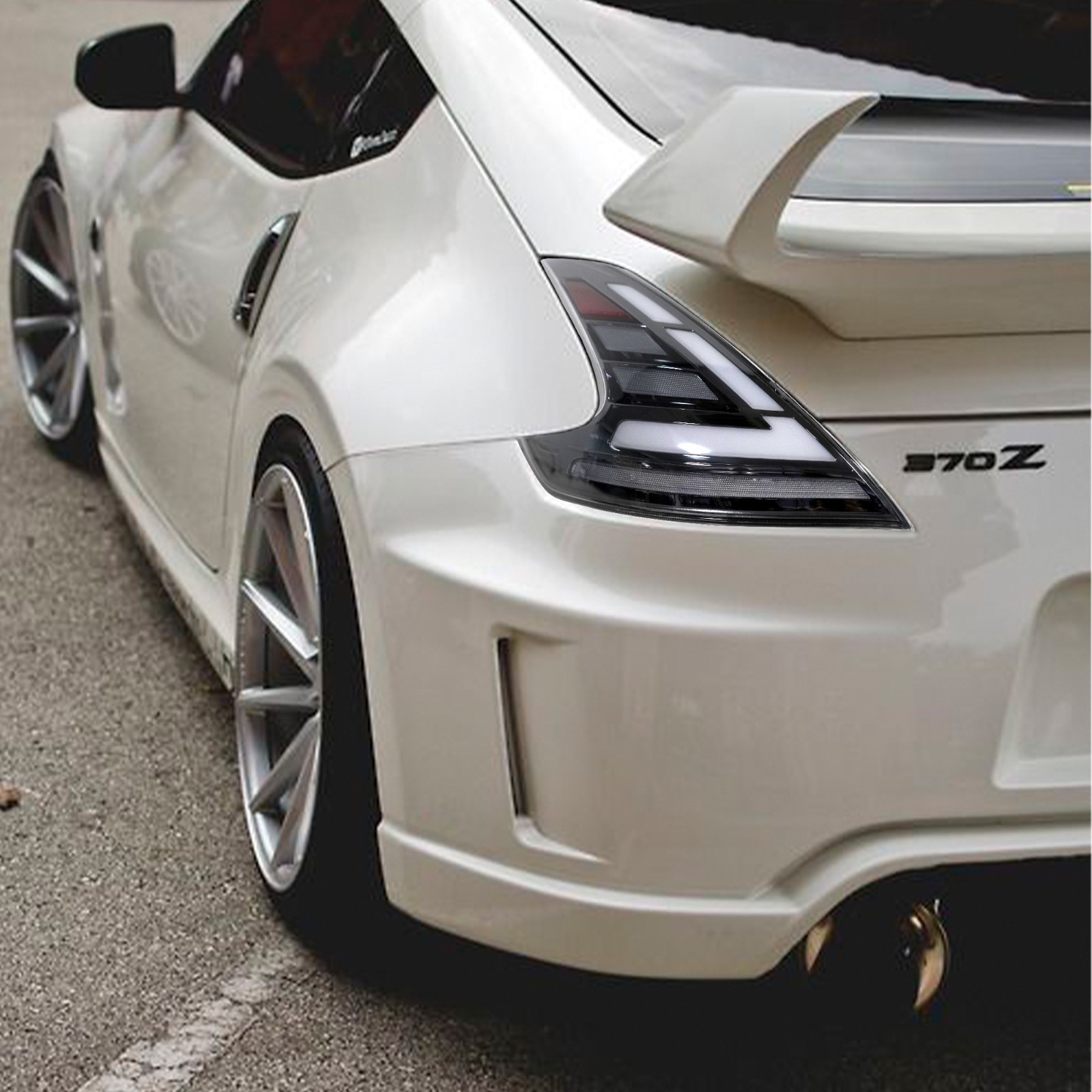 Pair of Clear Lens For Nissan 370Z 2009-2020 LED Tail Lights Car Rear Lamp