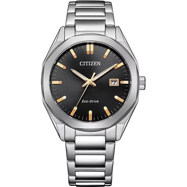 Brand new Citizen Collection BM7620 83E Eco Drive Solar Watch Black Dial Octagon